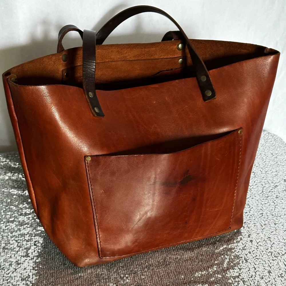 Portland Leather Honey Large Tote Bag - Picture 3 of 12